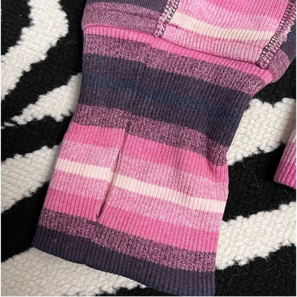 Lululemon Scuba Hoodie Stripes Pink Ombré Smoky Rose Vintage Rare Size 10 - Picture 11 of 12
